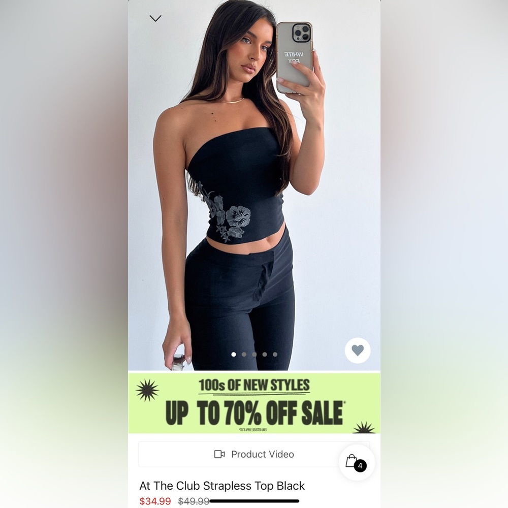 White Fox top and skirt set